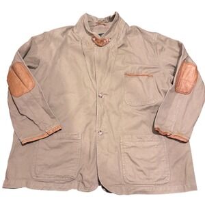 Vintage Orvis Zambezi XXL Jacket Hunting Safari Chore Leather Elbow Coat Flawed